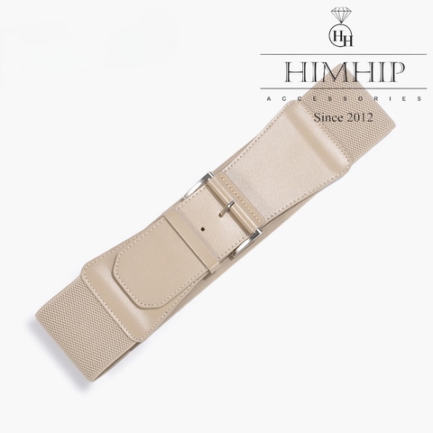 Dây Lưng HimHip Da Thật Phối Chun Thanh Lịch 7.3x84cm