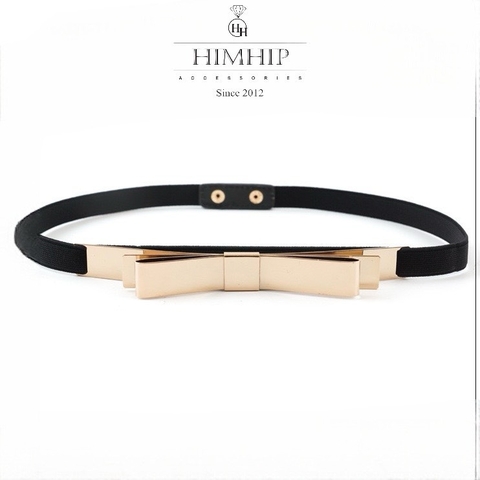 Dây Lưng HimHip Chun Mix Thanh Hợp Kim Hình Nơ Sang Trọng 1.5x68cm