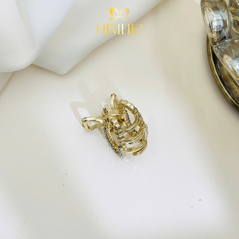 Kẹp Càng Cua HimHip HKCC Đính Đá Dáng Oval Sang Trọng 2.8cm