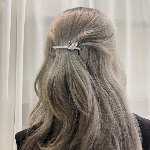 Kẹp Bấm HKCC Đính Đá Phale Thiên Nga Sang Trọng 7cm