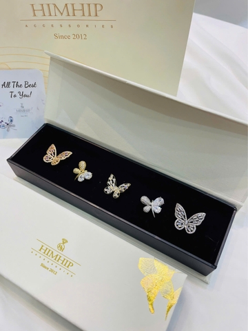 Set Quà Tặng HimHip Cài Áo Kèm Túi Hộp Thiệp - 821