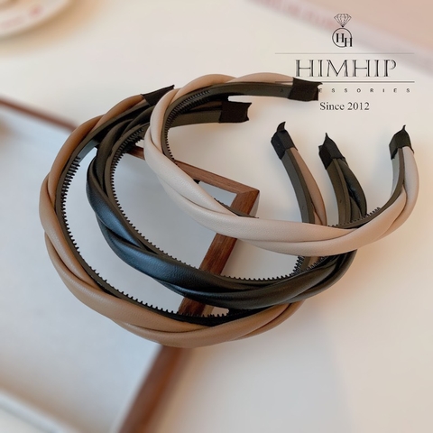 Bờm HimHip Vải Da Xoắn Thanh Lịch 2cm