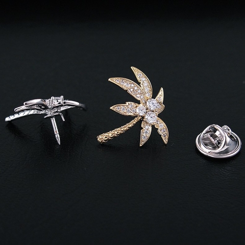 Pin Cài Áo HimHip Cây Dừa Nhỏ Thanh Lịch HKCC Đính Phale 2cm