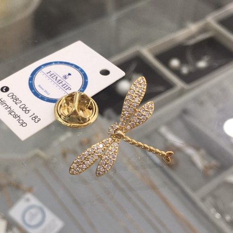 Trâm, Ghim Cài Áo HimHip Chữ X Vàng Lồng Chữ Sang Trọng HKCC Mix Trai 4x5cm