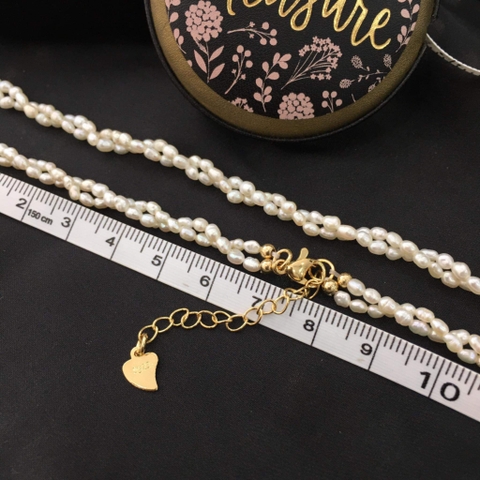 [Thiết kế] Vòng cổ ngọc trai 4mm 4in1 cao cấp 38cm+5cm (Không Kèm Túi Hộp)