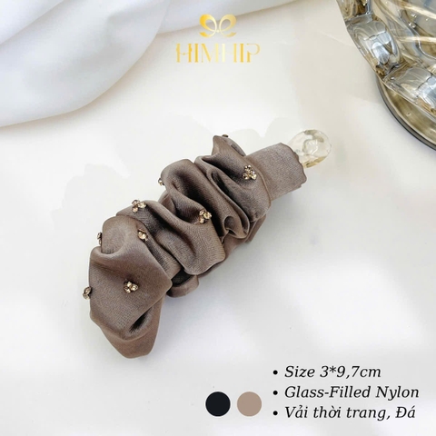 Kẹp Móc Dọc HimHip Glass-filled Nylon Nhún Vải Đính Hoa Hạt Phale 3x9.7cm