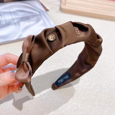 Bờm HimHip Phối Vải Đính Chữ Lucky Dễ Thương 4cm