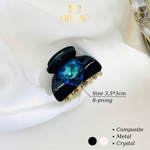 Kẹp Càng Cua HimHip Composite Phối Phale Trái Tim Sang Trọng 8 Răng 3x3.5cm
