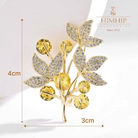 Set Quà HimHip Khăn Lụa Vuông 70x70cm & Cài Áo, Khuyên Tai Kèm Túi Hộp Thiệp - 585