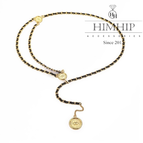 Dây Lưng HimHip Xích Mix Da PU Khóa Sang Trọng 103cm