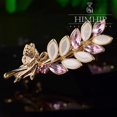 Kẹp Bấm HimHip HKCC Lá Nguyệt Quế Thanh Lịch 2x7cm