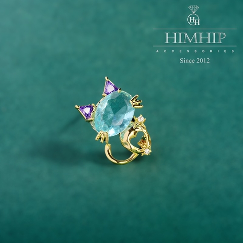 Trâm, Ghim Cài HimHip Mèo Con HKCC Đính Phale 2*2,5cm