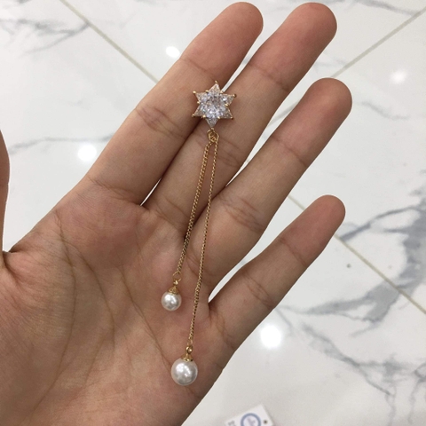 Pin cài cúc đính trai thật tua rua nữ tính 0.5cm