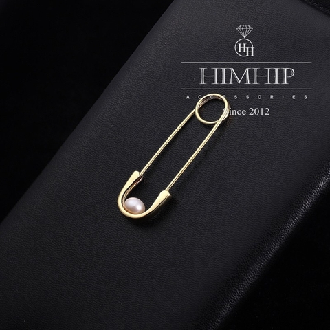 Trâm, Ghim Cài Kim Băng HimHip Kiểu Dáng Cổ Điển HKCC Mix Trai 1x4.5cm