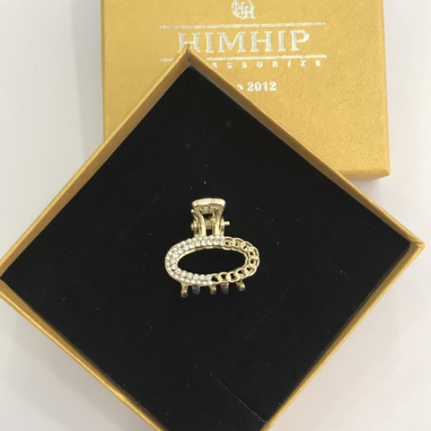 Kẹp Càng Cua HimHip HKCC Đính Đá Dáng Oval Sang Trọng 2.8cm