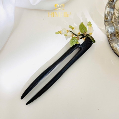 Trâm Cài Tóc HimHip Kết Mộc Linh Lan 13cm Kèm Hộp Phụ Kiện Áo Dài