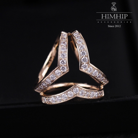 Cài Khăn 3 Chấu HimHip Size To Chữ T Sang Trọng HKCC Đính Phale 2x2.3cm
