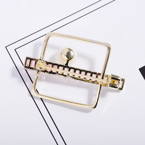 Trâm, Ghim Cài Áo HimHip Hình Vuông Đá Chéo Thanh Lịch HKCC Mix Trai 4*2,5cm