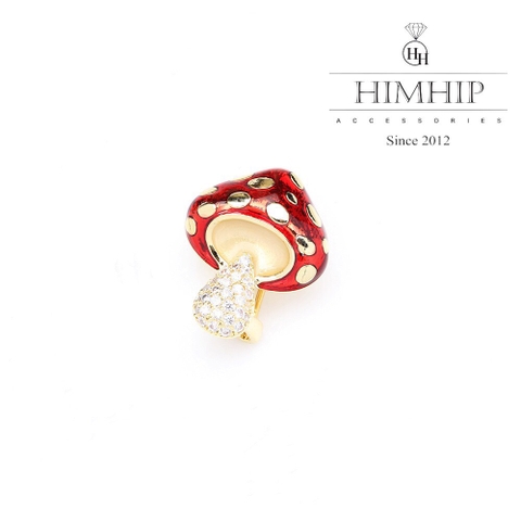 Trâm, Ghim Cài Áo Nhỏ HimHip Cây Nấm Dễ Thương HKCC Đính Phale 2x1.5cm