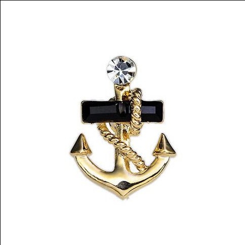 Pin Cài Áo HimHip Mỏ Neo Cá Tính HKCC Đính Phale 1x1.5cm