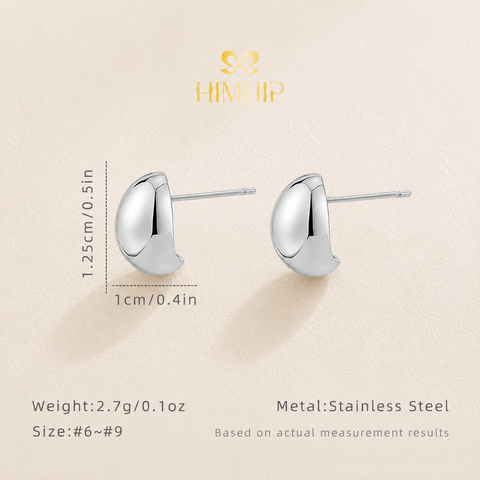 Khuyên Tai Nụ HimHip TiTan Hạt Đậu Nhỏ 1.25x1cm