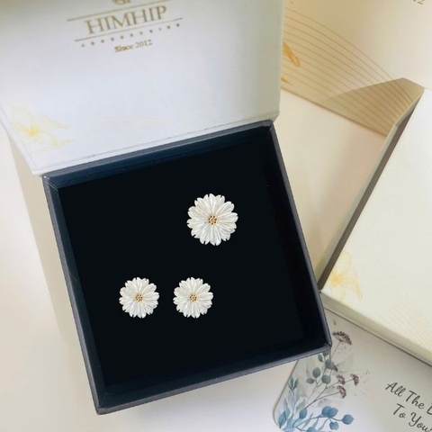 Set Quà HimHip Khuyên Tai & Cài Áo Kèm Túi Hộp Thiệp - 324