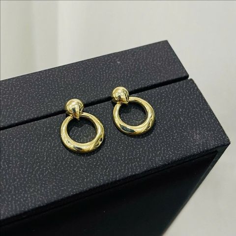 Khuyên Tai Ngắn HimHip HKCC Tròn Nhỏ Thanh Lịch 1.7*1.3cm