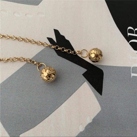 Dây Lưng HimHip Xích HKCC Phối Quả Cầu Sang Trọng 0.7x66-102cm