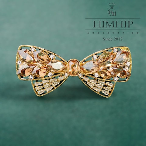 Kẹp Bấm HimHip HKCC Đính Phale Nơ Sang Trọng 3x7cm