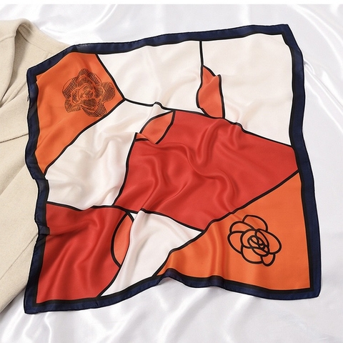 Set Quà Tặng Khăn Lụa Vuông Khổ 70 Kèm Cài Khăn - 272 (Combo đã bao gồm túi hộp thiệp)