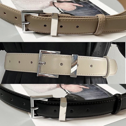 Dây Lưng HimHip Da Thật Khóa Chữ E Sang Trọng 3x100cm