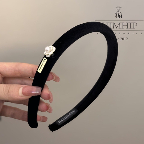 Bờm HimHip Phối Vải Nhung Mix Hoa Trà Thanh Lịch 1.8cm