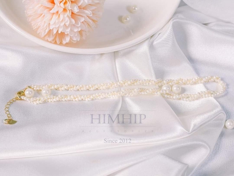 [Thiết kế] Vòng cổ ngọc trai 4mm 4in1 cao cấp 38cm+5cm (Không Kèm Túi Hộp)