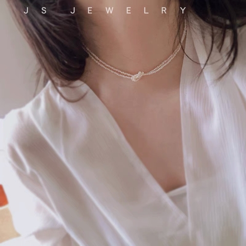 [Thiết kế] Vòng cổ ngọc trai 4mm 4in1 cao cấp 38cm+5cm (Không Kèm Túi Hộp)