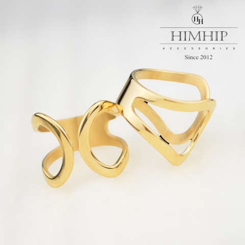 Cài Khăn Ống HimHip Size To Vòng Cung Sang Trọng HKCC 2x1.2CM