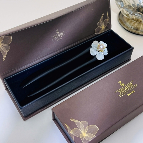 Trâm Cài Tóc HimHip Bạch Hồng Mai 15cm Hộp Phụ Kiện Áo Dài