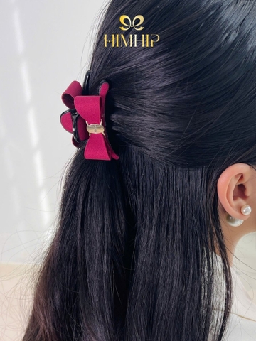 Kẹp Càng Cua Noel HimHip Composite Thắt Nơ Vải Sang Trọng