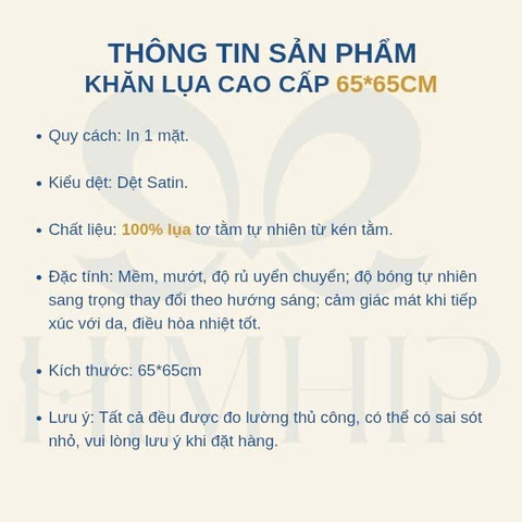 Set Quà HimHip Khăn Lụa Cao Cấp 65x65cm & Cài Khăn Kèm Túi Hộp Thiệp - 1329