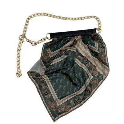 Dây Lưng HimHip Xích Phối Khăn Cá Tính 2.5x97cm