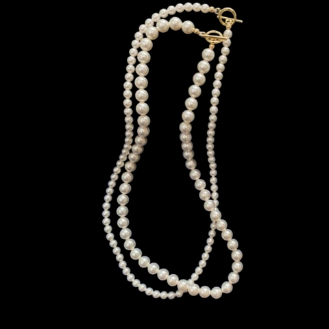 [Thiết Kế] Vòng Cổ HimHip Tinh Thể Ngọc Trai Dáng Ngắn Trẻ Trung 34+5cm