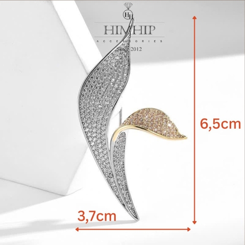 Set Quà HimHip Khăn Lụa Cao Cấp 53*53cm & Cài Khăn, Cài Áo, Khuyên Tai Kèm Túi Hộp Thiệp - 877
