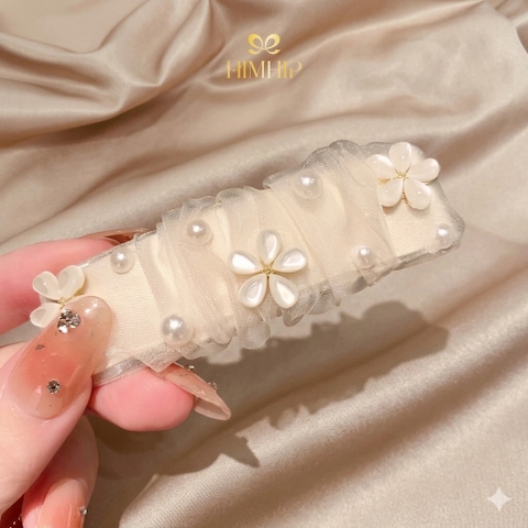 Kẹp Mái Bật HimHip HKCC Vườn Hoa Nhỏ Trong Sương 8x3.5cm