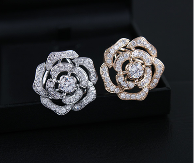 Cài Khăn 3 Chấu HimHip Size To Mặt Hoa Hồng Sang Trọng HKCC Đính Phale 3cm