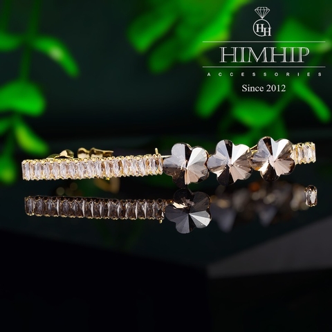Kẹp Bấm HimHip HKCC Đính Phale Ba Hoa Sang Trọng 0.5x6cm
