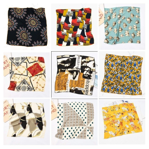 Khăn Lụa Thời Trang HimHip 50x50cm Khăn Quàng Quà Tặng Khăn