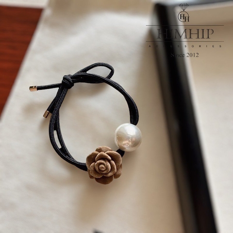 Dây Buộc Tóc HimHip Mix Hoa Hồng Nhung Thanh Lịch - Đỏ