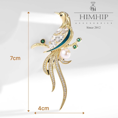 Set Quà HimHip Khăn Lụa Cao Cấp 53*53cm & Cài Áo Kèm Túi Hộp Thiệp - 916