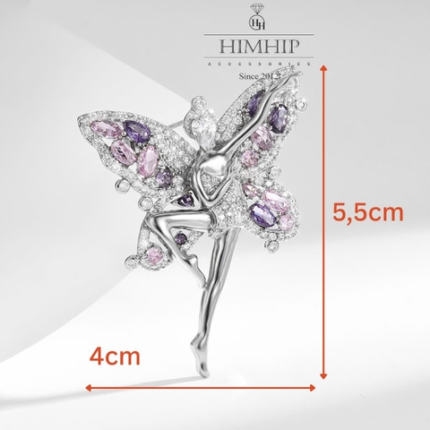 Set Quà HimHip Khăn Lụa Cao Cấp 53*53cm & Cài Áo Kèm Túi Hộp Thiệp - 922