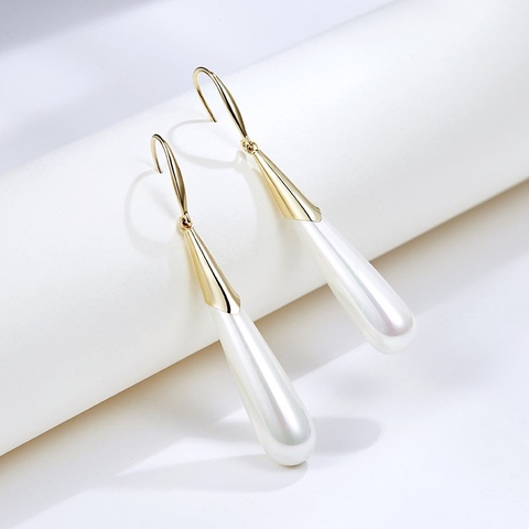 Khuyên Tai Dài HimHip Giọt Nước Sang Trọng HKCC Mix Giả Trai 0.8x5.5cm
