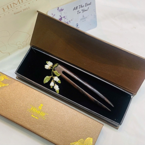 Trâm Cài Tóc HimHip Hoa Chuông Nụ Phale Cao Cấp 13cm Kèm Hộp Phụ Kiện Áo Dài
